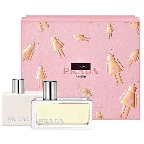 prada amber gift set for her|prada amber perfume boots.